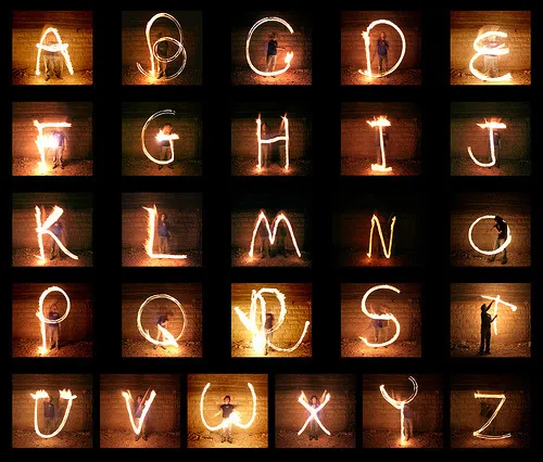 Fire Poi Typography via domestik