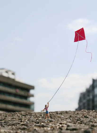 High as a Kite by Slinkachu
