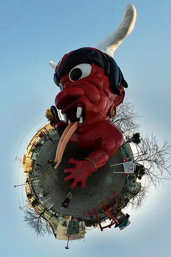 Devil’s planet (a stereographic projection)