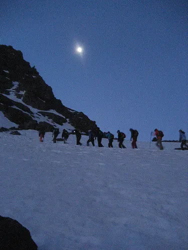 Hiking by moonlight (by ohskylab)