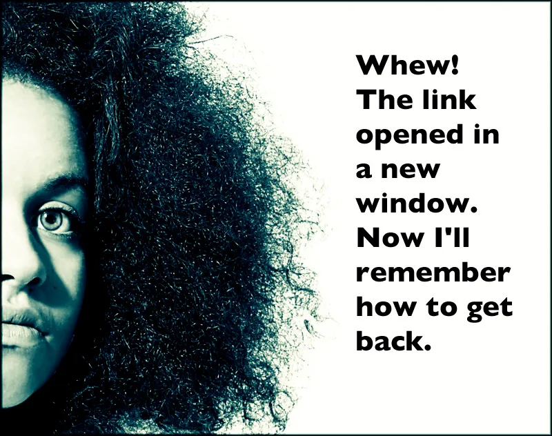 Whew! The link opened in a new window. Now I’ll remember how to get back.