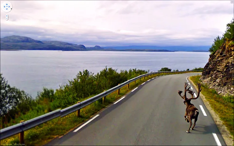 The Rv888 road in Norway, from Google Street View